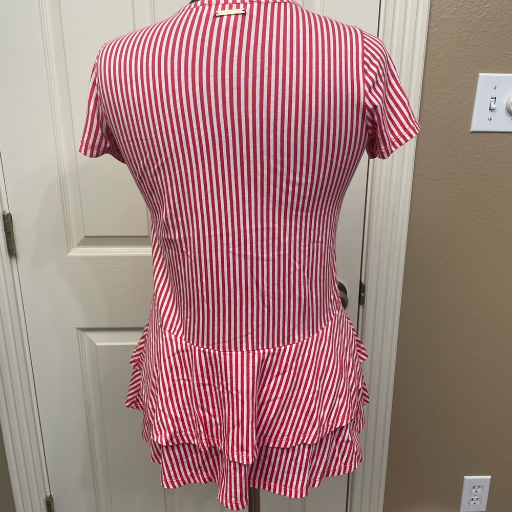 Michael Kors red and white striped shirt - Picture 6 of 9